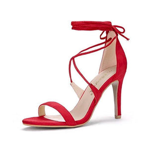 Stiletto Heel Lace-up Sandals